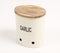 Garlic-Typographic Ribbed Galvanized Iron Storage Box