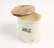 Garlic-Typographic Ribbed Galvanized Iron Storage Box