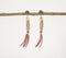 Glass Bead & Suede Tassel Dangle Earrings