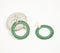 Glass Beaded Green Loop Dangle Earrings