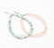 Glass & Agate Beaded Pastel Anklets Set of 2