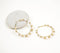 Glass & Metallic Beaded Hoop Earrings