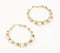 Glass & Metallic Beaded Hoop Earrings