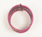 Fuschia Glass Beaded Stacked Cuff Bracelet