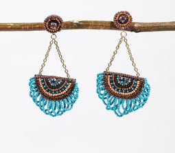 Glass Beaded Boho Drop Earrings