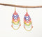 Glass Beaded Pink Dangle Earrings