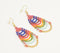 Glass Beaded Pink Dangle Earrings