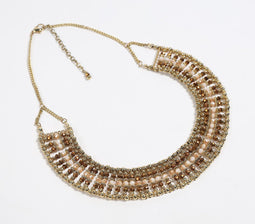 Glass & Iron Beaded Statement necklace