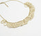 Glass Beaded Rings Bib Necklace with Extension Chain