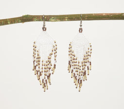 Glass Beaded Clustered Earrings