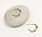 Glass Beaded Gold-Toned Iron C-Hoop Earrings