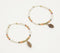 Glass beads & Natural Stone Hoop Earrings