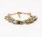 Glass Beads & Gold-Toned Leaf Charms Bracelet