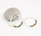 Glass Beaded White Hoop Earrings
