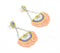 Glass Beaded Silver-Toned Drop Earrings