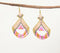 Glass Beaded Vessel-Shaped Dangle Earrings