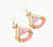 Glass Beaded Vessel-Shaped Dangle Earrings
