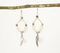 Glass Beaded Silver-Toned Tasseled Dangle Earrings