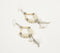 Glass Beaded Silver-Toned Tasseled Dangle Earrings