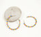 Glass Beads-Lined Gold-Toned C-Hoop Earrings
