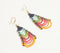 Glass Beaded Black Dangle Earrings