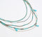 Glass Crystal Beads & Tassel Layered Necklace