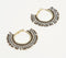 Glass Beads-Lined Gold-Toned Hoop Earrings