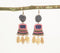 Glass Beads & Pearl Dangle Earrings