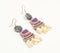 Glass Beads & Pearl Dangle Earrings