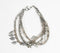 Glass Beads & Silver-Toned Leaf Charms Layered Bracelet