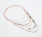 Glass Crystal Beaded Metallic Layered Necklace