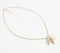 Glass Crystal & Metallic Feather Necklace