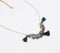 Glass Crystal Beads Gold-Toned Tasseled Necklace