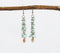Glass Crystal Beads Turquoise Dangle Earrings