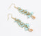 Glass Crystal Beads Turquoise Dangle Earrings