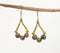 Gold-Toned & Glass Beaded Dangle Earrings