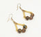 Gold-Toned & Glass Beaded Dangle Earrings