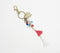 Glass Beaded Tasseled Keyring