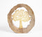Gold Toned Decorative Tree in Wooden Ring