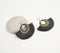Gold-Toned Alloy Fringed Black Dangle Earrings