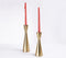 Gold-Toned Aluminium Hourglass Candle holders (set of 2)