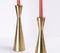 Gold-Toned Aluminium Hourglass Candle holders (set of 2)