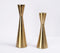 Gold-Toned Aluminium Hourglass Candle holders (set of 2)
