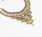 Gold-Toned Beads & Coins Statement Bib Necklace