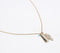 Glass Crystal & Metallic Feather Charm Necklace