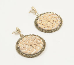 Gold-Toned Brass & Bamboo Drop Earrings
