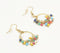 Gold-Toned Brass & Glass Beads Dangle Earrings