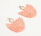 Gold-Toned Alloy Fringed Coral Dangle Earrings