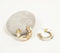 Gold-Toned Brass & Resin C-Hoop Earrings