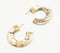 Gold-Toned Brass & Resin C-Hoop Earrings